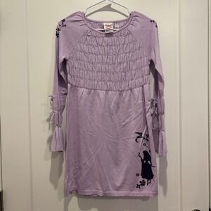 Disney Store Exclusive Girls Purple Knit Sweater Dress Princess‎ Belle Size L
